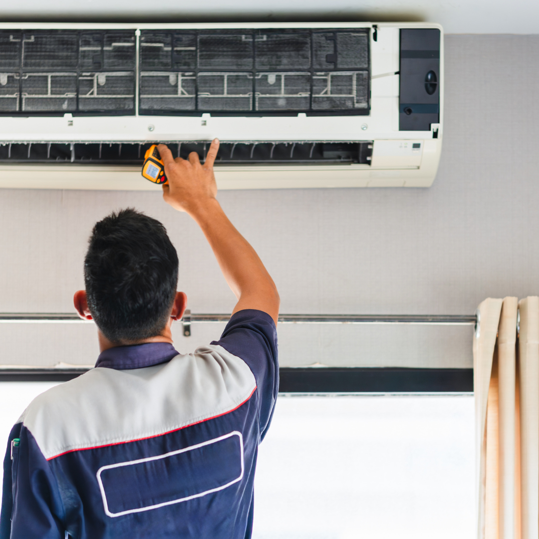 orange and white modern hvac maintenance services instagram post
